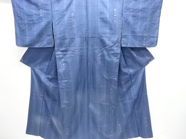 JAPANESE KIMONO / ANTIQUE HITOE KIMONO / SILK / WOVEN STRIPE